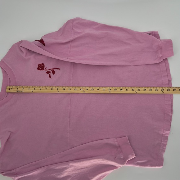 Disneyland Resort Womens Spirit Jersey Long Sleeve Top Pink Size L Rose Graphic - Picture 9 of 10